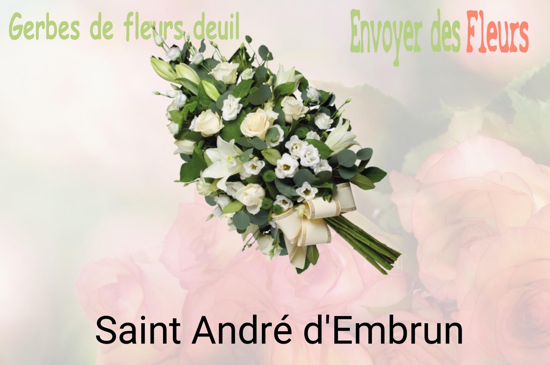 Gerbe de fleurs de deuil livrée à Saint-André-d'Embrun